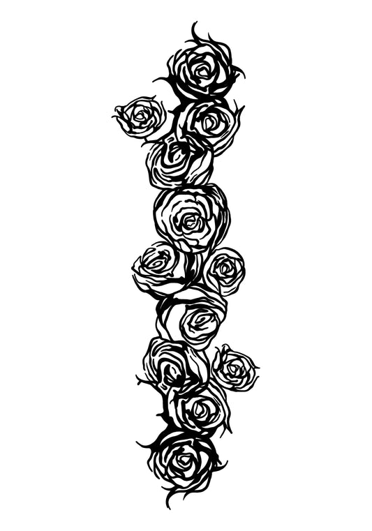 Nobara Flower Back Tattoo